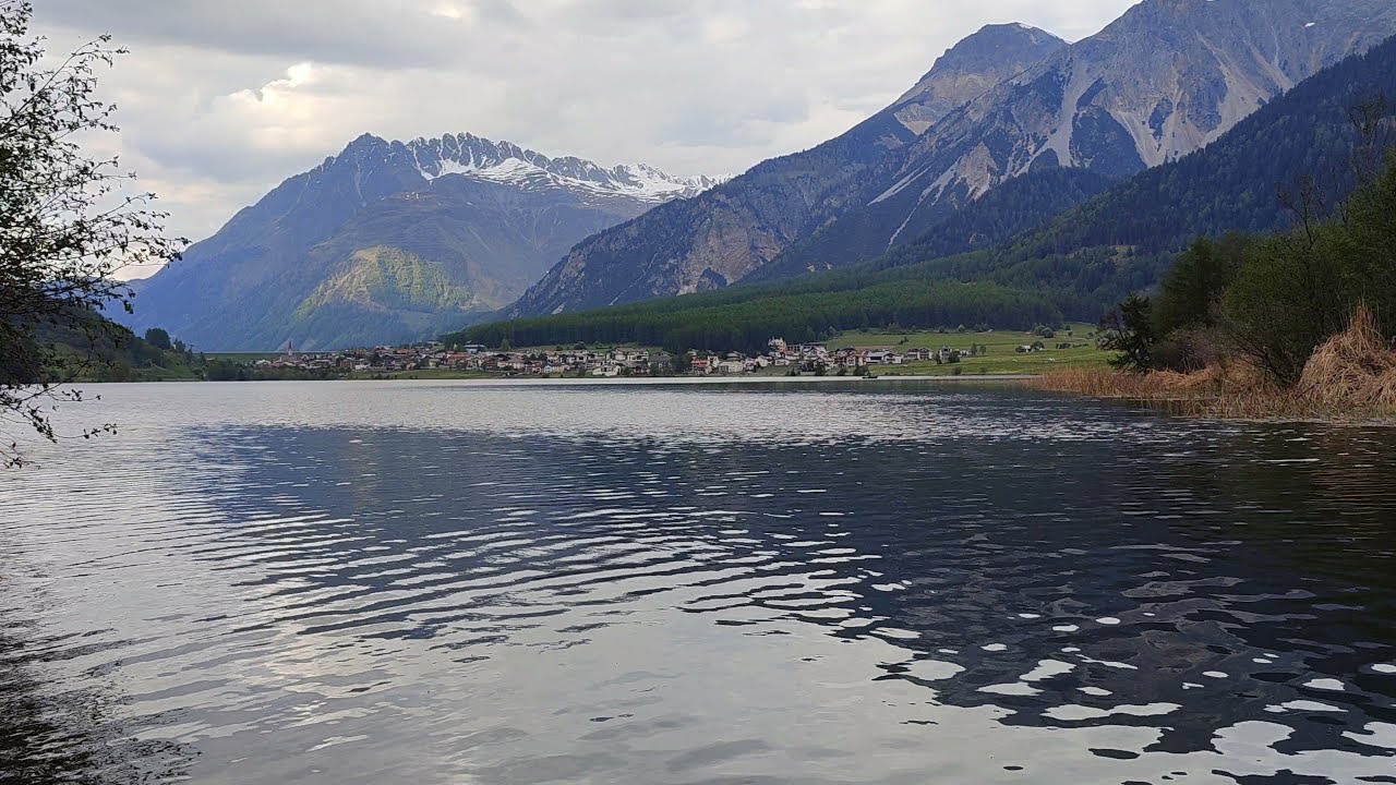 Haidersee Mountain Lake with Ducks South Tyrol ITALY • No Loop REAL TIME 😌 Virtual 4K ASMR