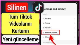 Silinen TikTok Videolarımı Nasıl Kurtarırım (2023) | Silinen Tiktok videoları nasıl kurtarılır screenshot 4