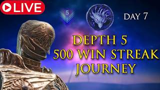 (DAY 7) 500 Win streak Depth 5 Solos !challenge | Viewer Runs return on Friday