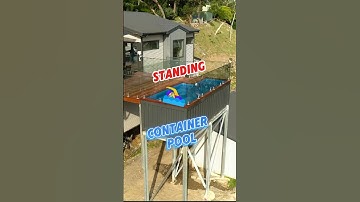 From Cargo Ship to Backyard Pool! 🏊‍♂️🚢❄️ #ShippingContainerPool #PoolInABox #TinyScoopz