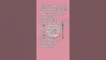 Doing Extended Fasts? Avoid These MISTAKES! #healthiswealth #fast #fasting #mistakes #mistake #avoid