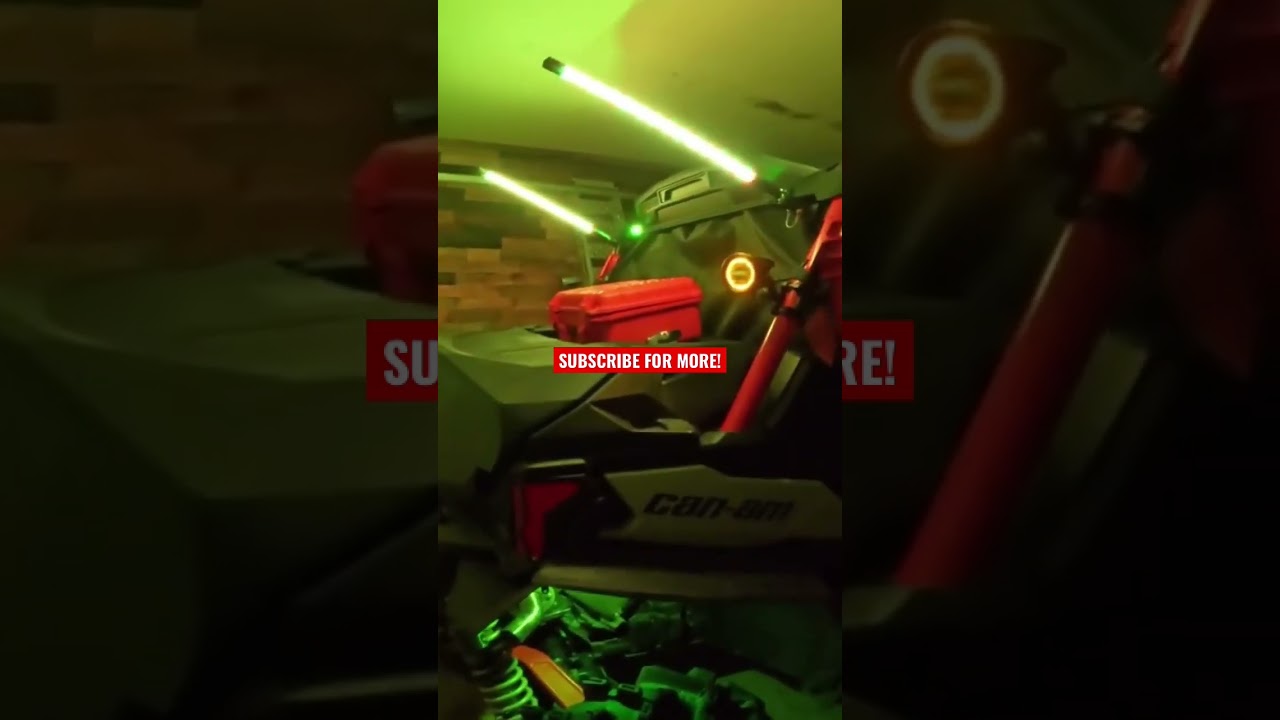 BEST WHIPS AND ROCK LIGHTS FOR SXS! CAN AM MAVERICK SPORT 1000R XRC! WOODY’S LIGHTS!