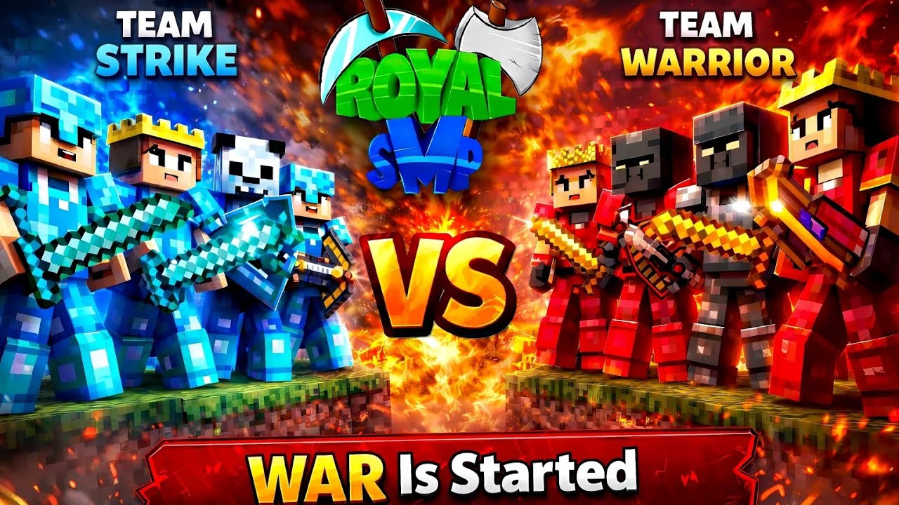 WAR IS STARTED🥶 ( WARRIOR VS STRIKE )ROYAL SMP [PART 1] - YouTube