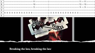 Backing track - Breaking the law - JUDAS PRIEST (CHORDS AND LYRICS)
