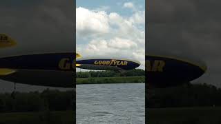 Goodyear Blimp Zeppelin Nt Wingfoot One N1A Lands At Wingfoot Lake In High Winds
