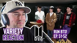 BTS Reaction - Post Dive Variety - Run BTS! (Ep 51 & 52)