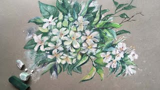Flowers Drawing in Soft Pastels | Soft Pastel Drawing | Flowers Drawing screenshot 5