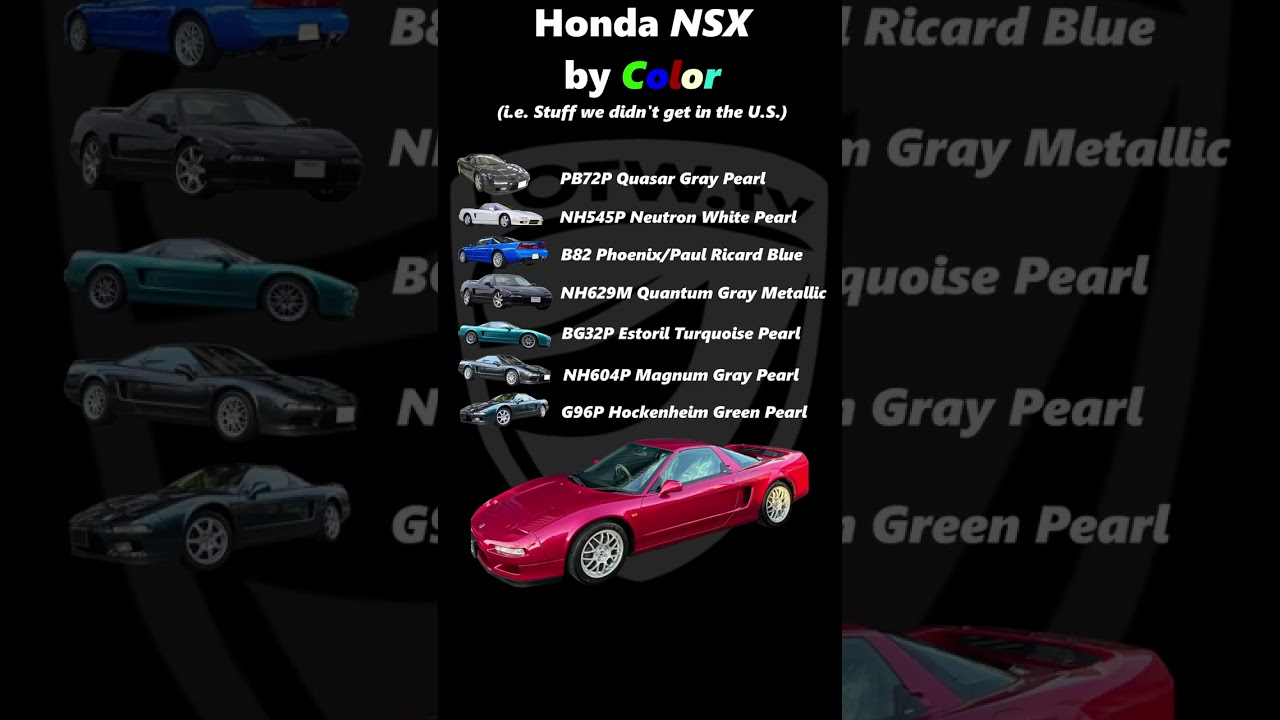 14 (more) shades of NSX:  JDM exclusive colors!