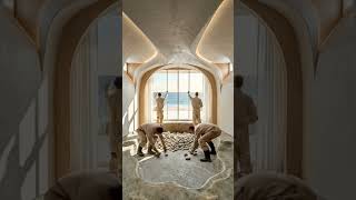 Ocean-Themed Room Makeover Transformation | Trash Room to Luxury Sea View Interior #shorts