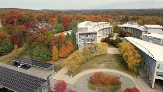 A Foliage-filled Drone Flight Over Olin College