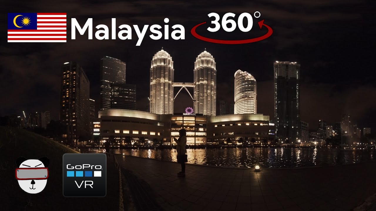 🌍 360° Twin Towers At Night | Kuala Lumpur, Malaysia 🇲🇾【GoPro VR Travel | 360 Video】