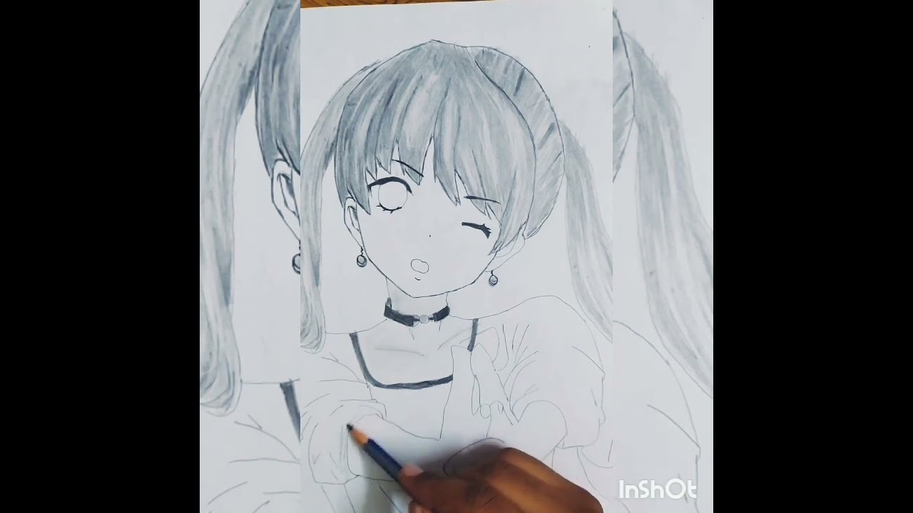 How to make a sketch of anime girl