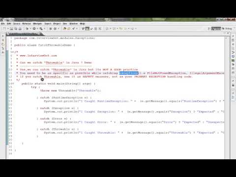 JAVA CAN WE CATCH THROWABLE   DEMO