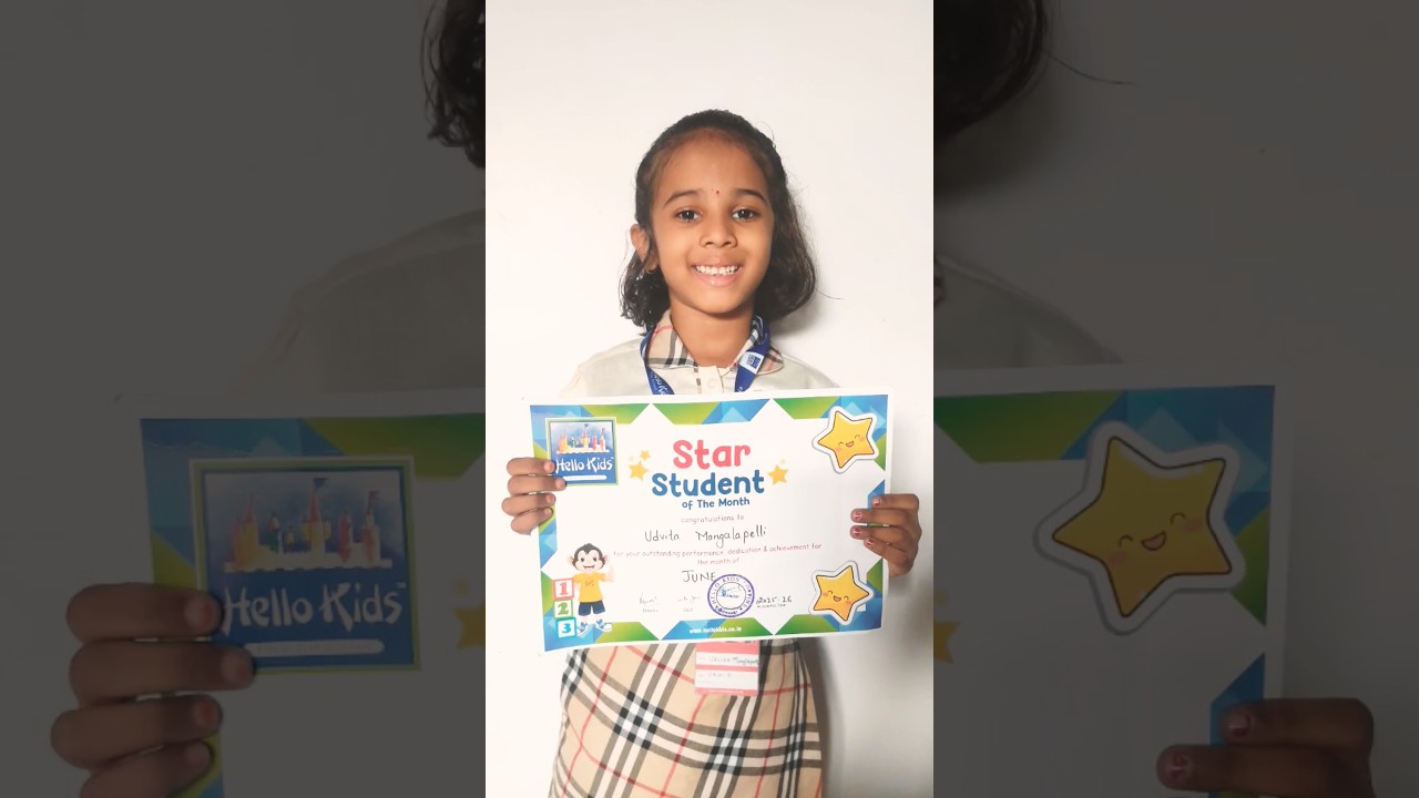 Star ⭐ Student off The Month Udvitha 