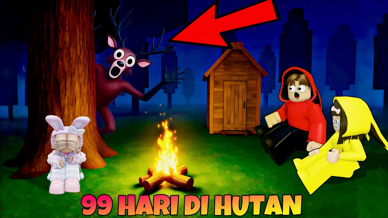 Yuta, Mio Dan Baby Celine Bertahan 99 Hari Dihutan Monster Rusa || ROBLOX