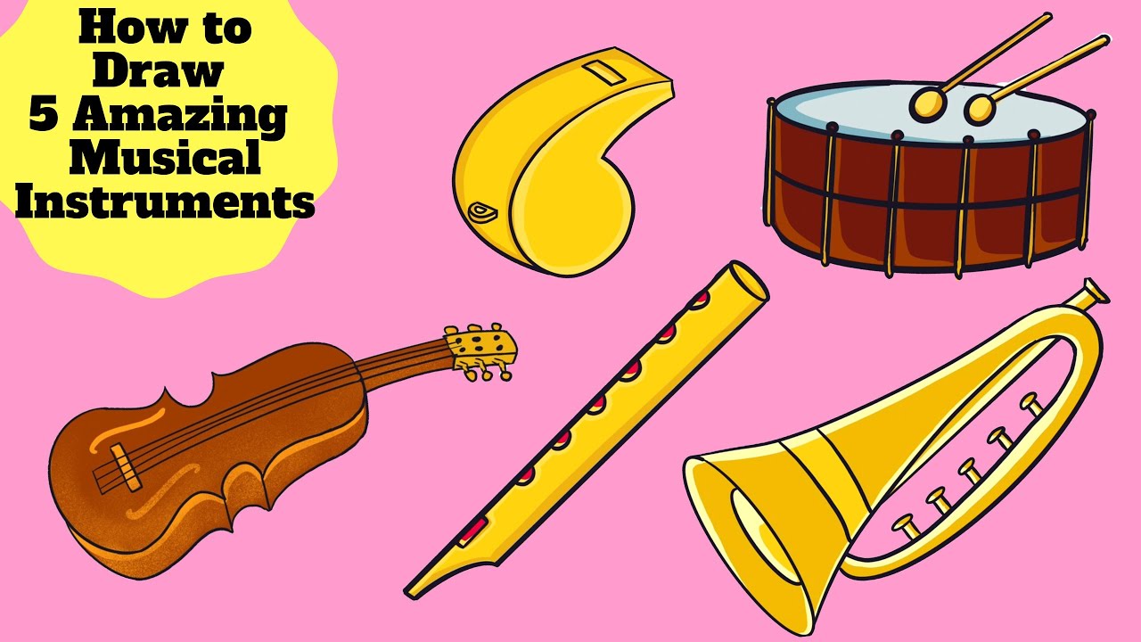 Details more than 77 creative musical instruments drawing latest -  xkldase.edu.vn