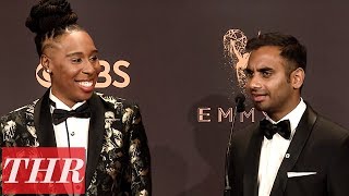 Master of None Aziz Ansari Lena Waithe Post Emmy Win Press Room Q A THR