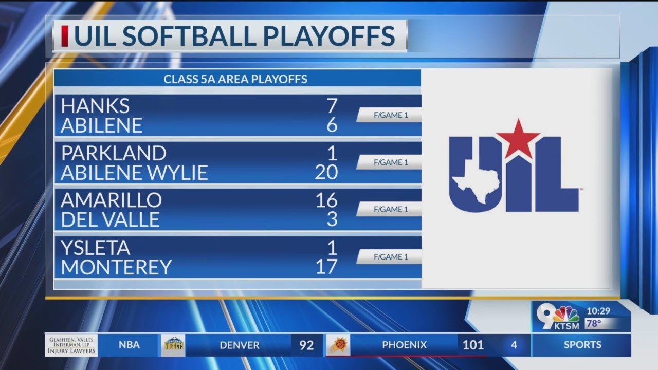 Texas high school softball: Area round scores | KTSM 9 News at 10
