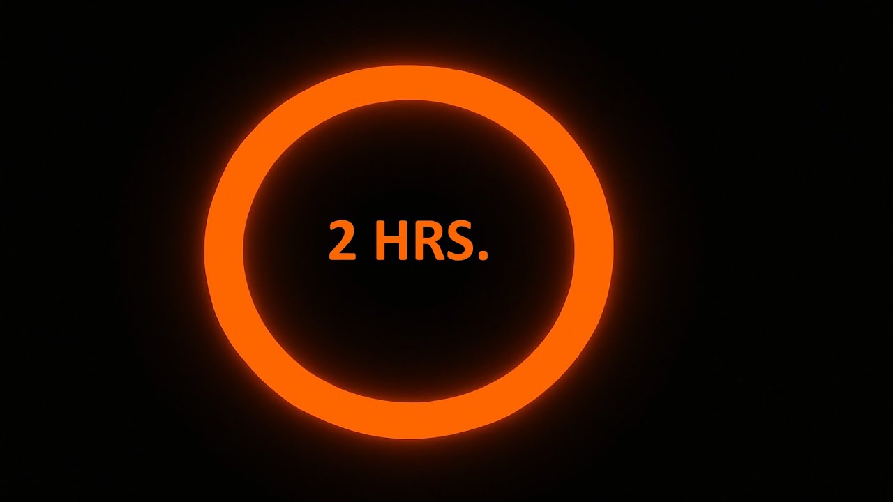 Orange Neon Ring – 2 Hours | LED Loop Screensaver for Warmth & Focus