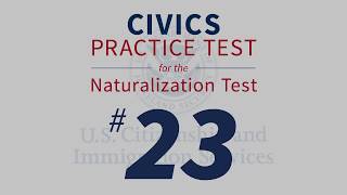 23 of 100 Name your U S  Representative  US Citizenship Neutralization