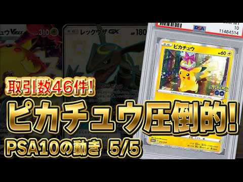 Pokémon TCG PSA10] Pikachu Promo takes the top spot with 46