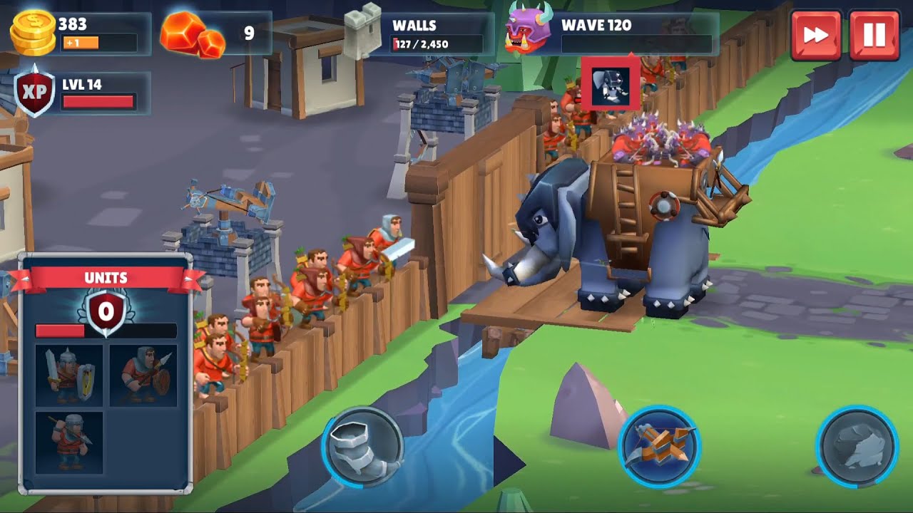 Game Of Warriors . Wave 83 to Wave 120.Strategic game Battle ON