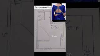 38 size back neck design drafting ✂️🪡#blousedesigns #youtubeshorts #savitashahanidesigner