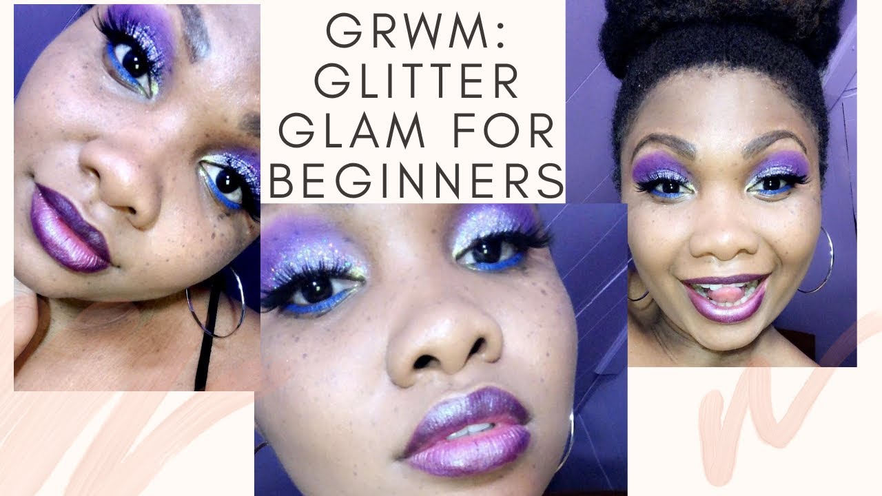 GLITTER EYESHADOW TUTORIAL |GRWM| NYX GLITTER PRIMER 1ST IMPRESSION |BH COSMETICS GLITTER COLLECTION