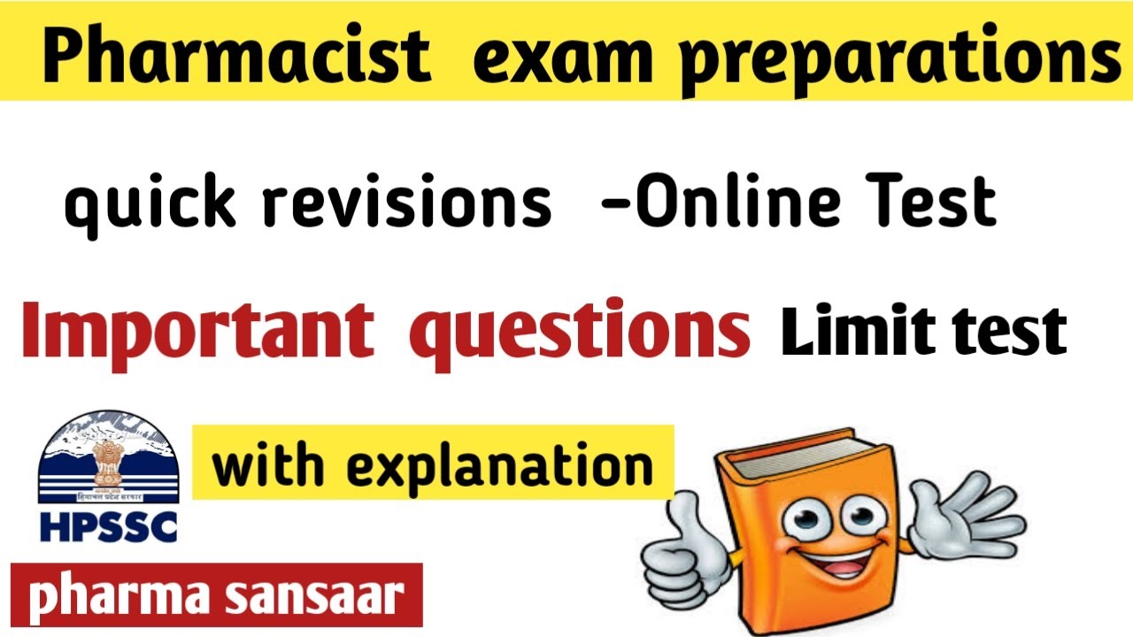 Important  mcq for pharmacist  exam preparation 2021| limit test | hpssc_pharmacist 