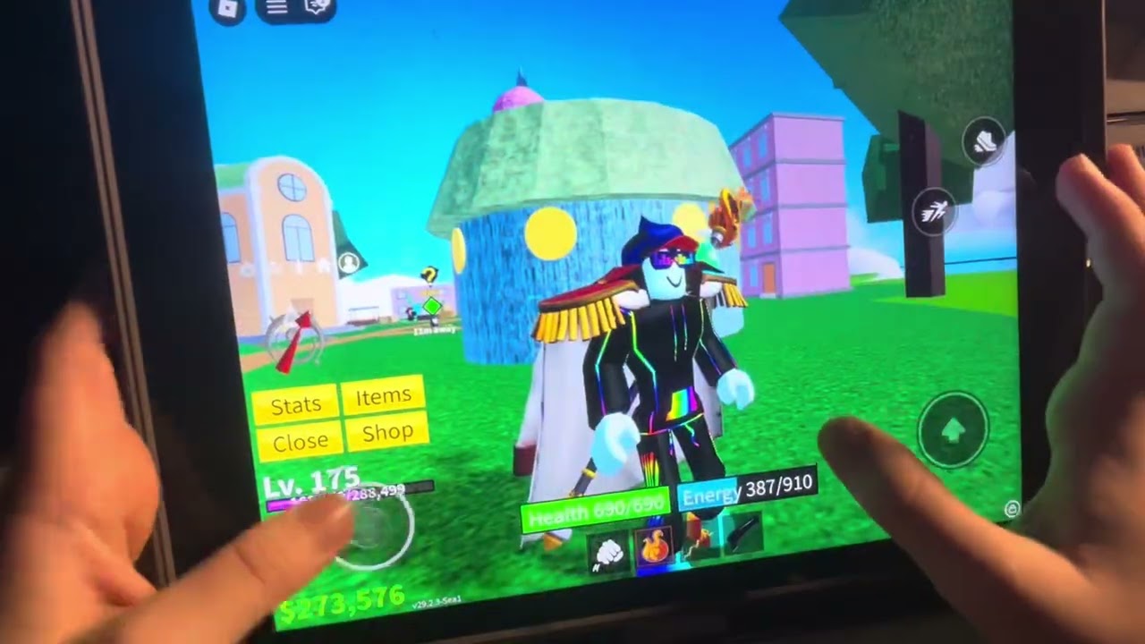 PLAYING BLOX FRUITS (beating skylands)