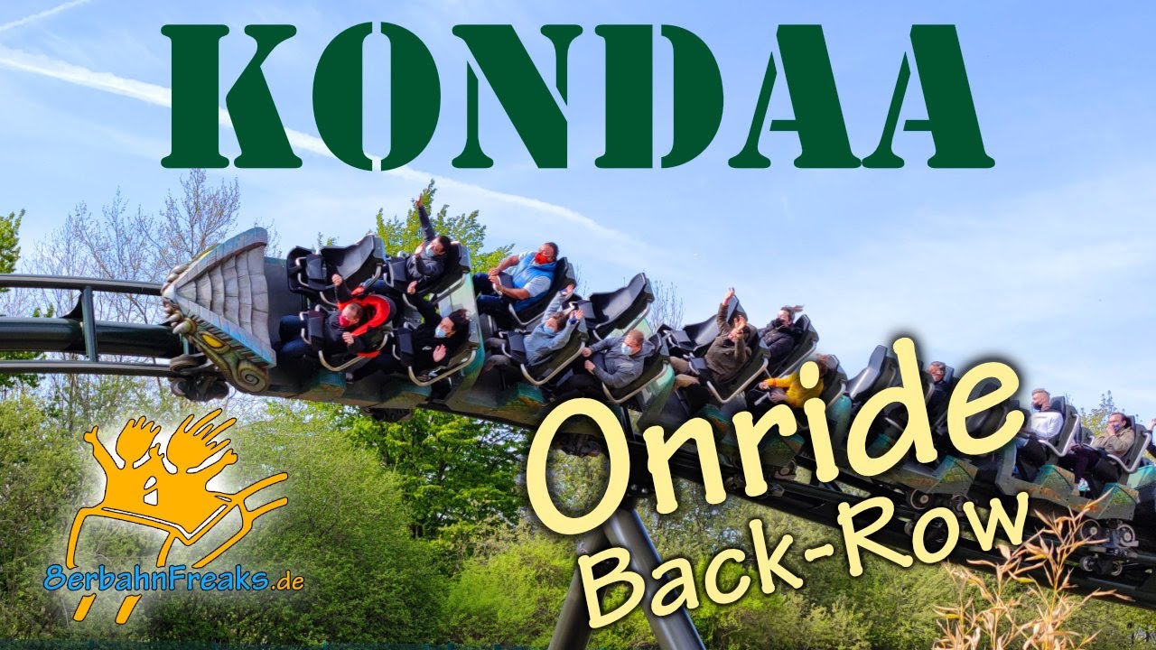 Kondaa - Walibi Belgien, Onride - Backrow - 8erbahnFreaks - 4K - 60fps - Intamin Coaster - Neu 2021