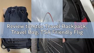 Review tomtoc Travel Backpack, Travel Bag, TSA Friendly Flight Approved Carry-on Luggage Hand Water-