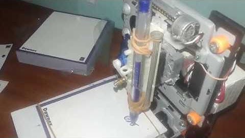 made a mini CNC plotter - drawing machine at home with Arduino and Motor shield L293d