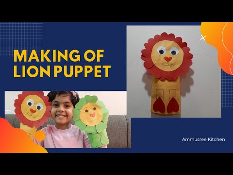 Making of Lion Puppet/ Kids Craft/ Activity for Kids/ Ammusree Kitchen