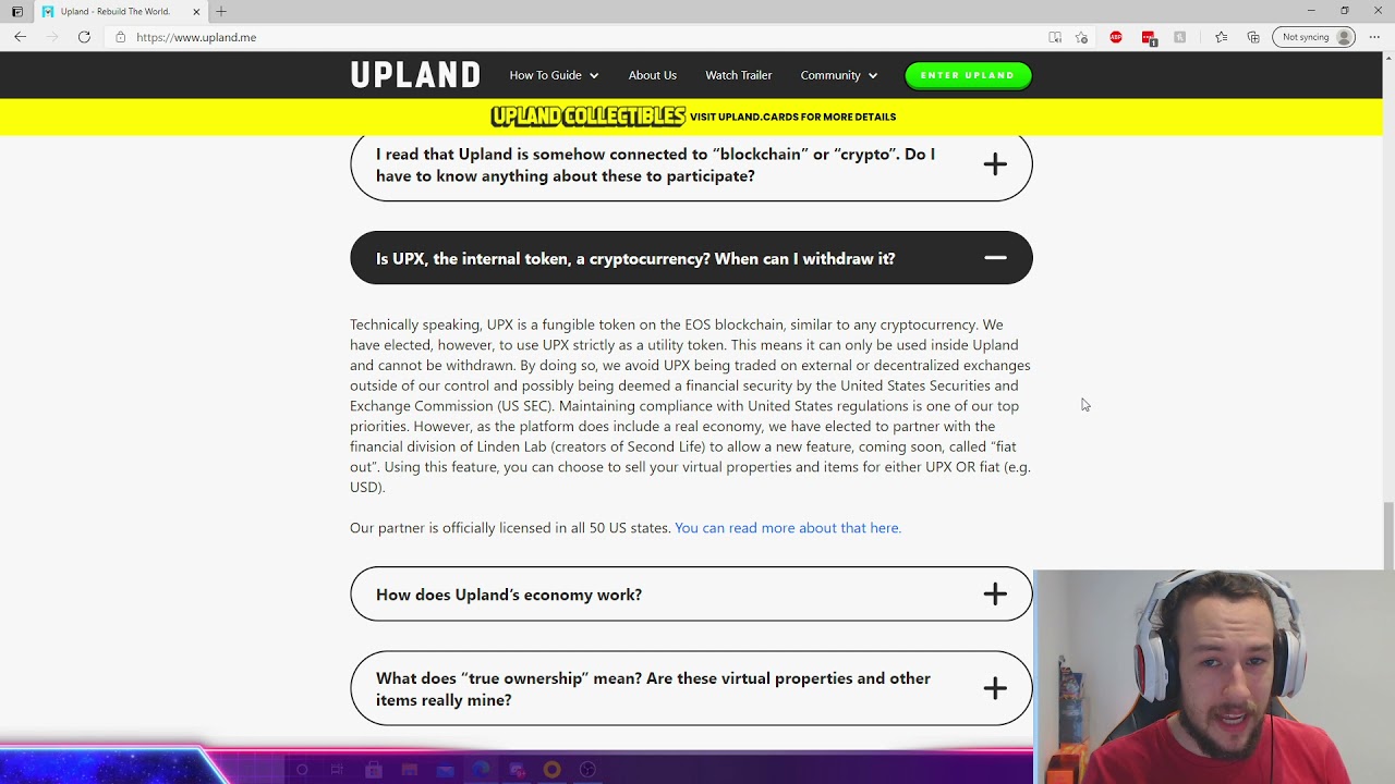 When/Can You Withdraw UPX in Upland? Questions Answered