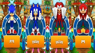 SONIC DASH - MIRROR MODE - SONIC vs KNUCKLES FUNNY GAMEPLAY screenshot 2