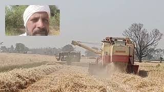 RinkuRam harvester combine machine gehun cutting soybean cutting mungi cutting chana cutting#Kashyap