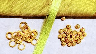 Saree Kuchu #327 Saree Kuchu New Grand Design With Beads For Beginners !! Saree Kuchu Simple Design