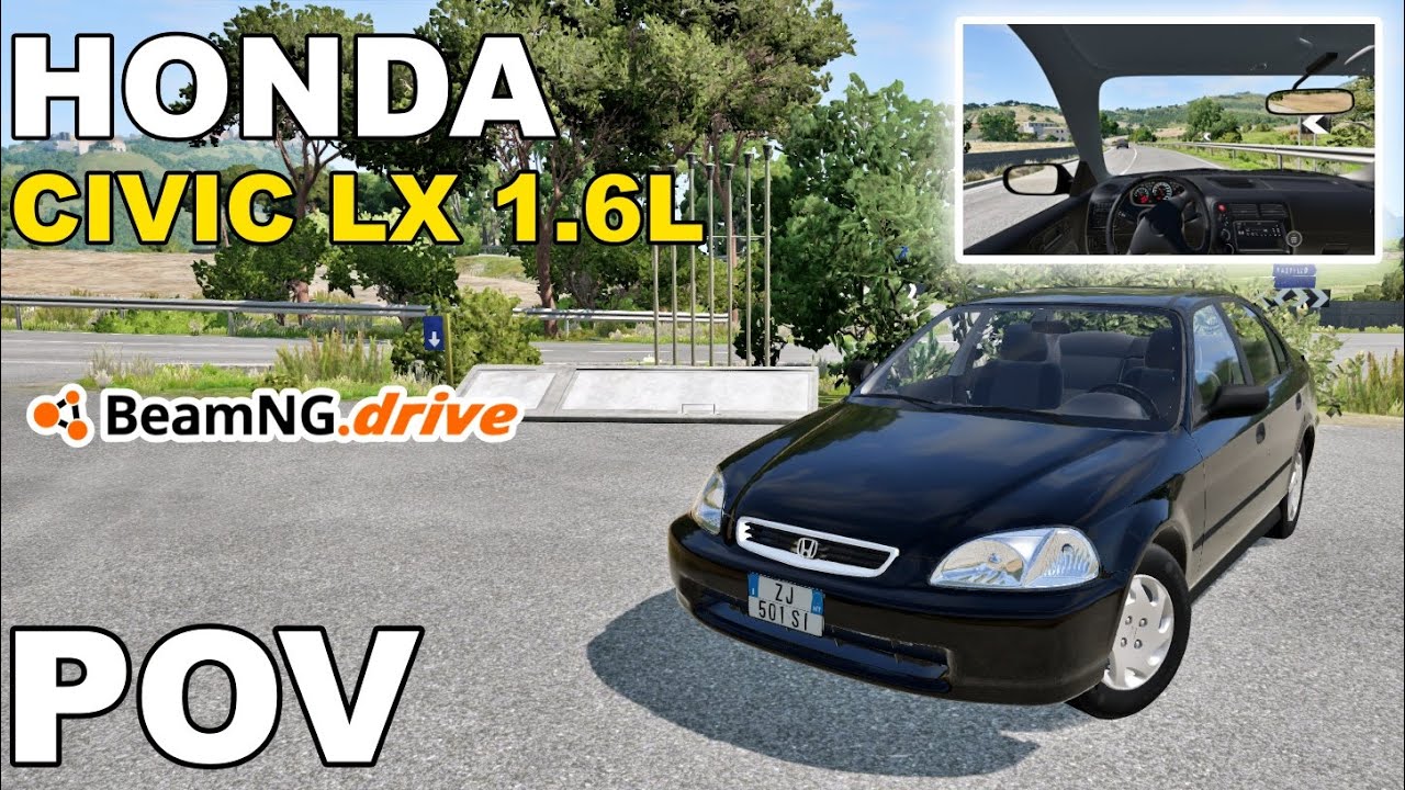 Honda Civic LX 1.6 1999 Automático - O Indestrutível | Test Drive BeamNG Drive | 4K