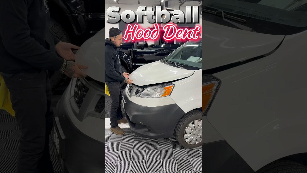 Как отремонтировать вмятину на капоте | PDR-класс 