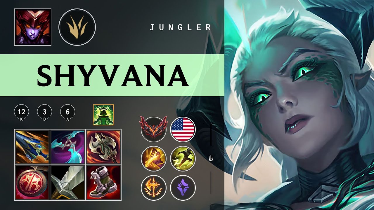 Shyvana Jungle vs Lee Sin - NA Grandmaster Patch 26.01