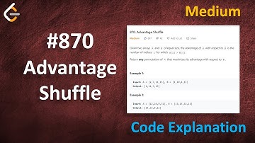 Advantage Shuffle | Live Coding with Explanation | Leetcode - 870