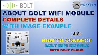 #1 Bolt IoT with Python (INTRO) | Basics | VG TRONICS | BOLT IOT