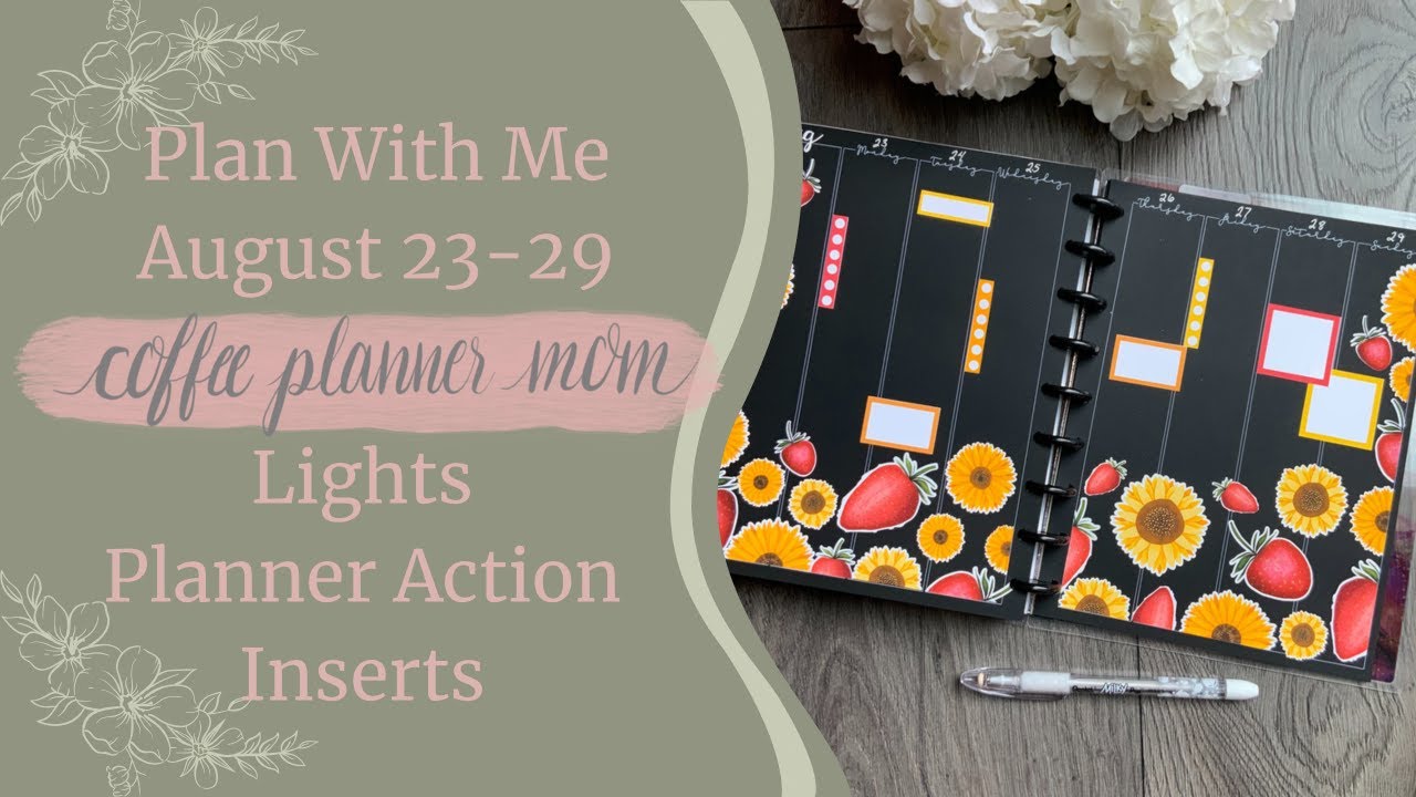 Plan With Me | Blackout Planner Inserts | August 23-29