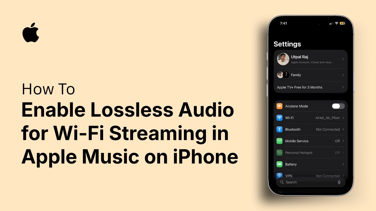 How to Enable Lossless Audio for Wi-Fi Streaming in Apple Music on iPhone