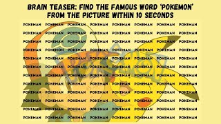 Find The Famous Word ‘POKEMON’ From The Picture Within 10 Seconds | Brain Teaser | Sparkpdf screenshot 4