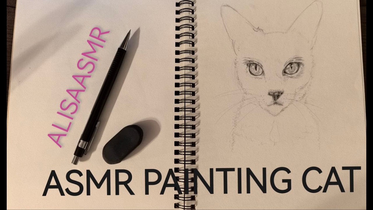 ~ASMR~ Painting my friend's cat PART 1😻