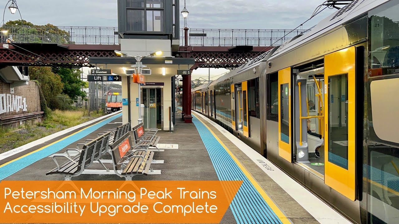 Sydney Trains Vlog 1873: Petersham Morning Peak Trains - Accessibility Upgrade Complete