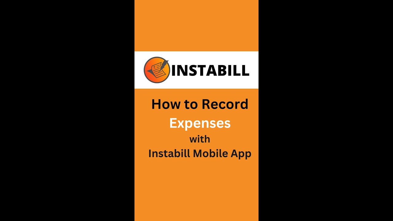 How to Record Expenses With Instabill Mobile App YouTube