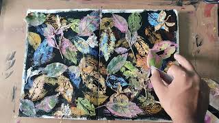 Leaf Printing Technique Simple Nature Art Tutorial